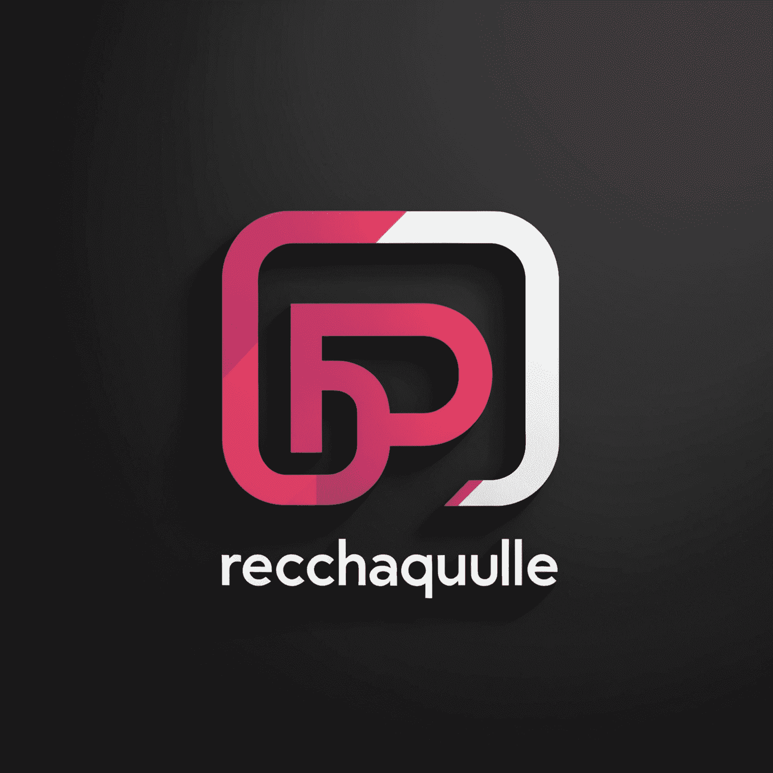 شعار rechaqule_com يظهر تصميمًا حديثًا يجمع بين الأحمر والوردي والأسود والأبيض، ويعكس حلول واجهة الهاتف المحمول