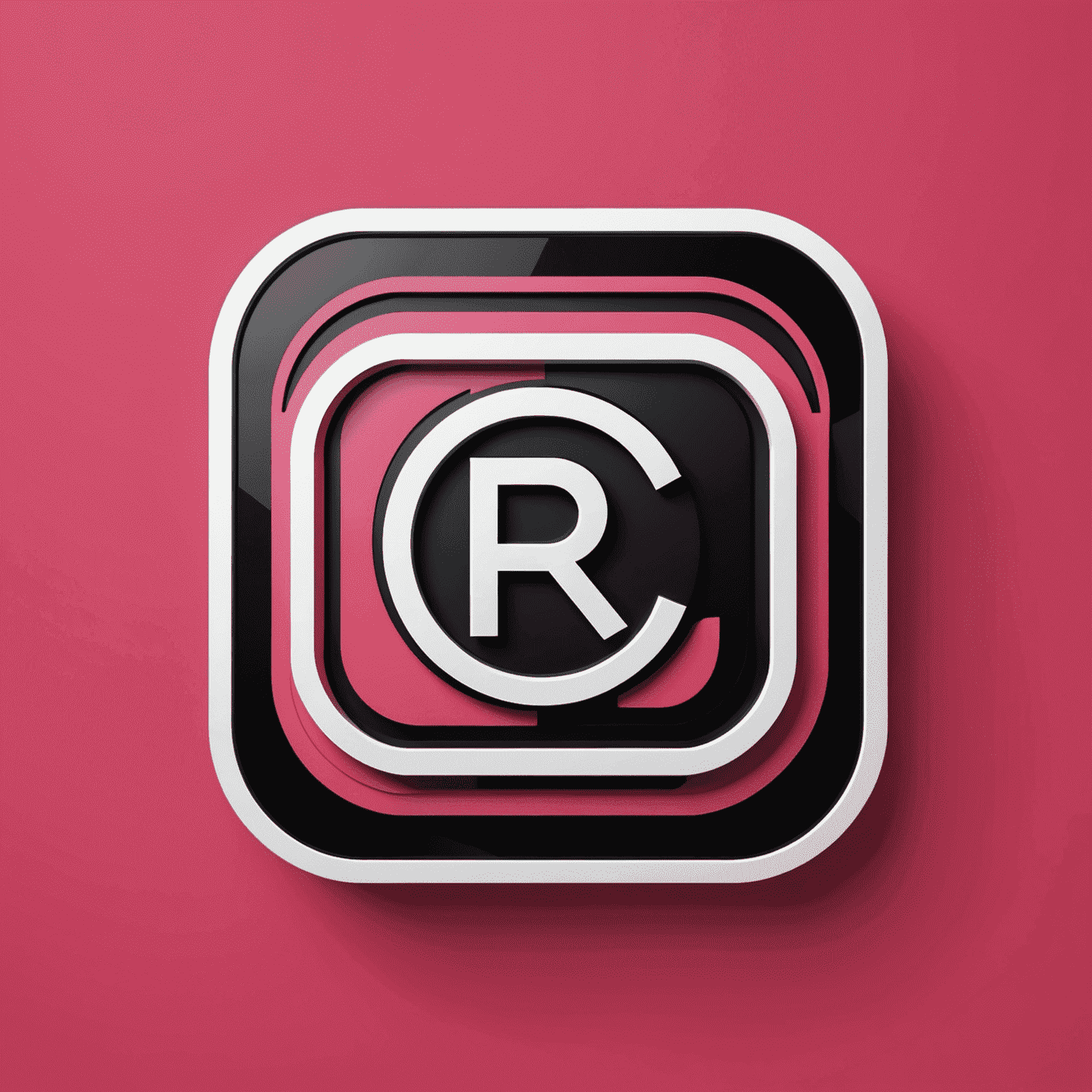 شعار rechaqule_com يظهر تصميمًا حديثًا يجمع بين الأحمر والوردي والأسود والأبيض، ويعكس حلول واجهة الهاتف المحمول