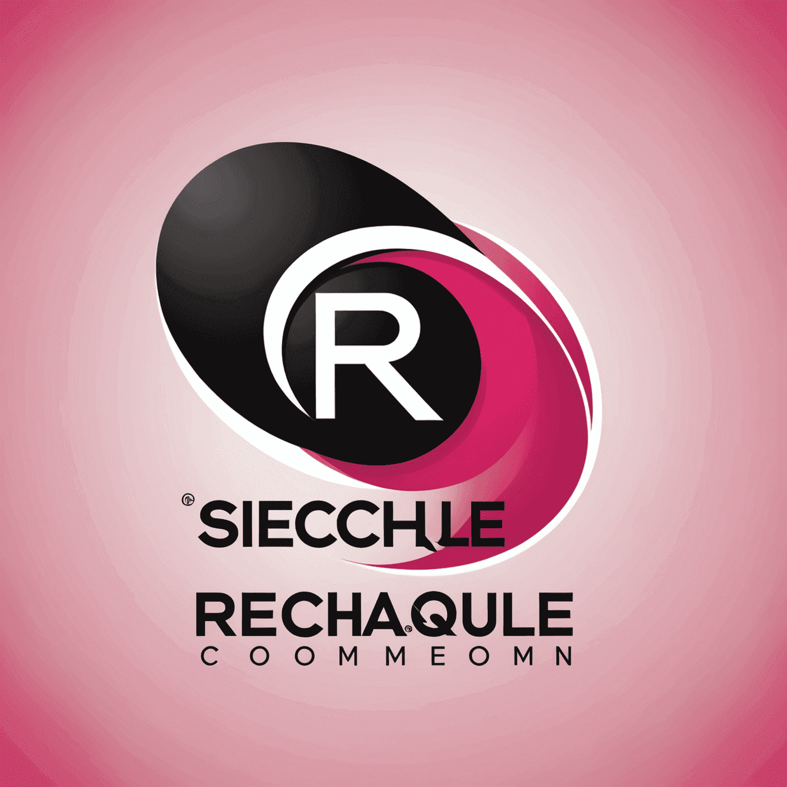 شعار rechaqule_com يظهر تصميمًا حديثًا يجمع بين الأحمر والوردي والأسود والأبيض، ويعكس حلول واجهة الهاتف المحمول